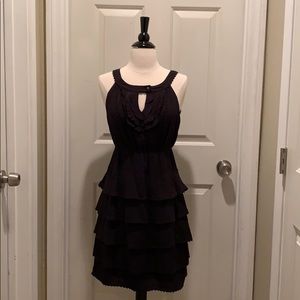 Black Tiered Skirt Dress from Anthropologie